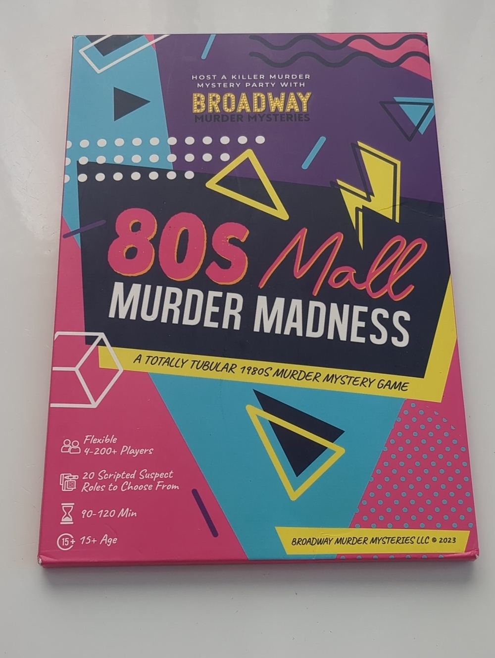 Broadway 80s Mall Murder Madness Party Game - Purple/Teal/Pink